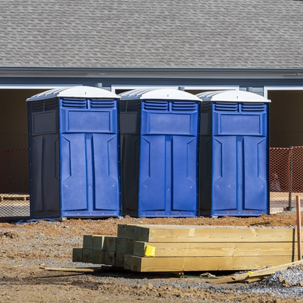 how often are the porta potties cleaned and serviced during a rental period in Okreek South Dakota